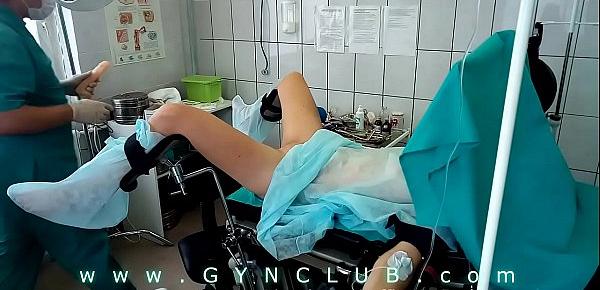  Girl on surgery table - dildo massage